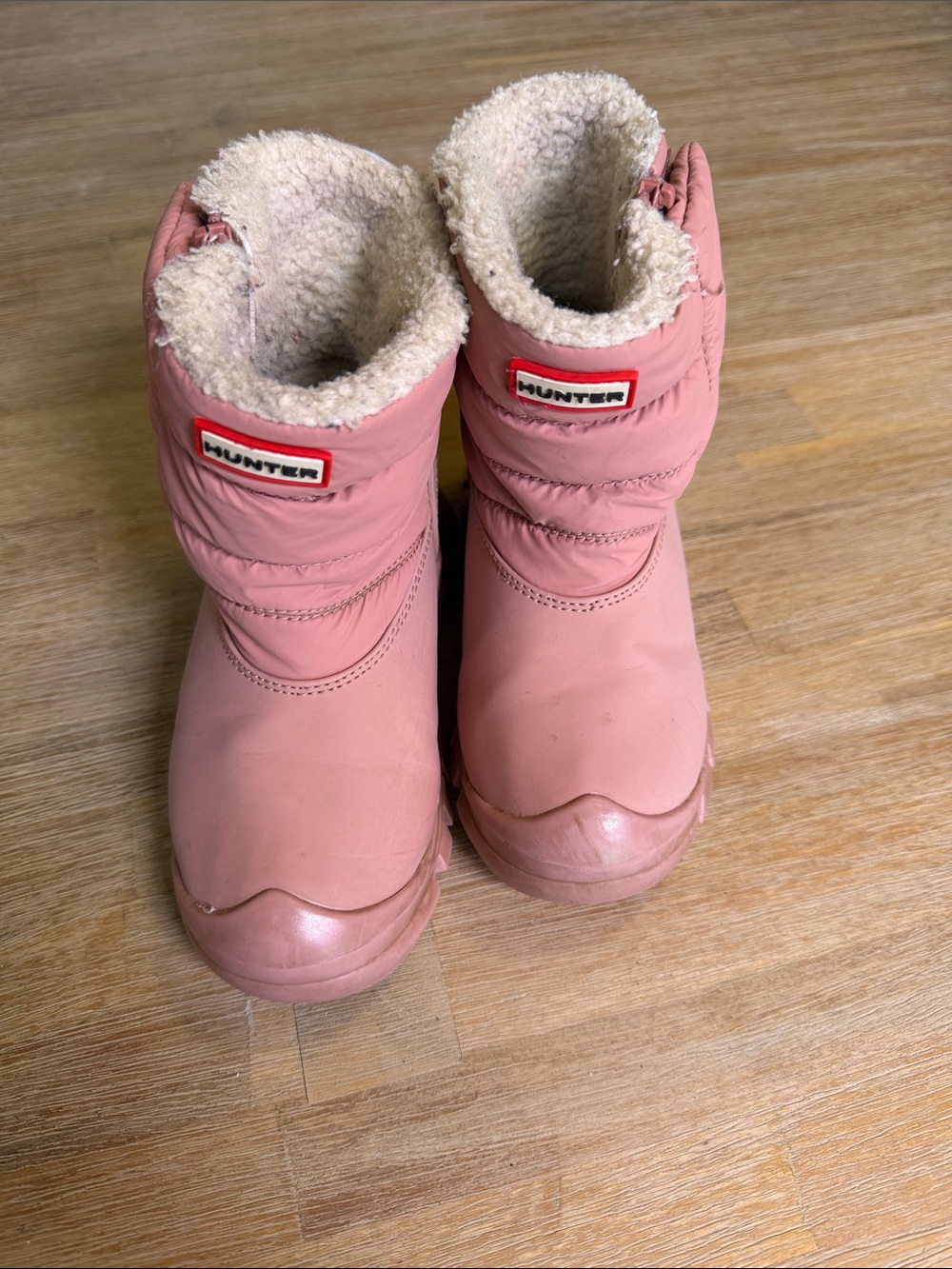 Hunter Kids Intrepid Pink Faux-Sherpa Lined Winter Boots | 11